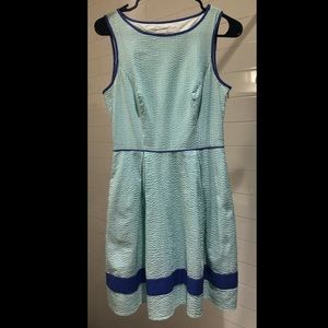 Seersucker Fit and Flare Dress // Jessica Simpson